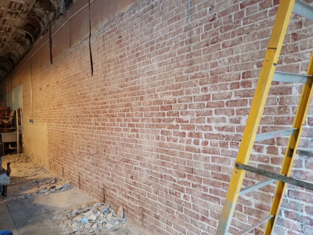 raw antique brick wall