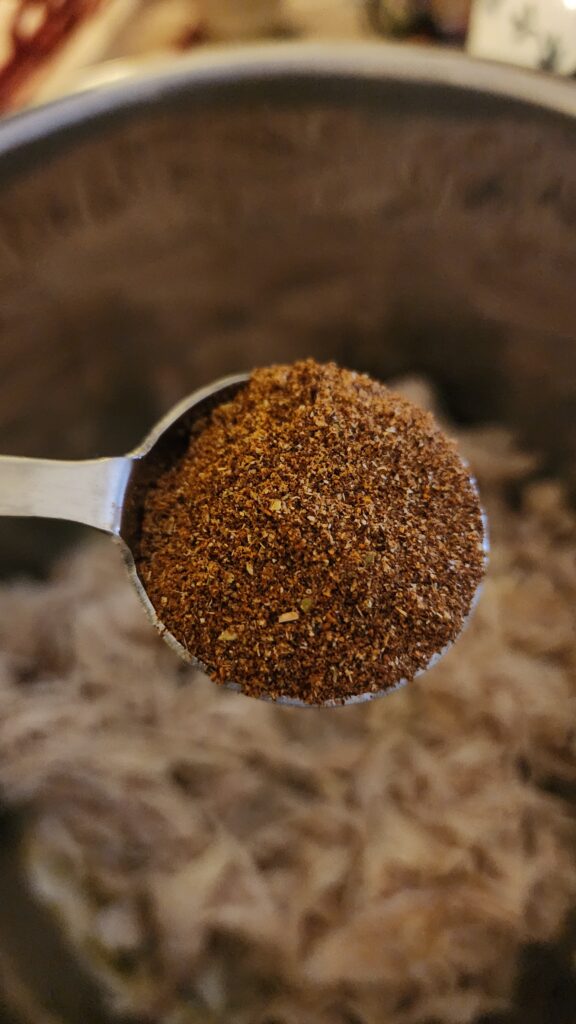 Spoonful of from scratch taco seasoning