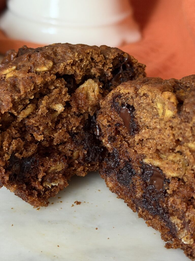 Moist Pumpkin Oat Muffins with Freshly Milled Flour