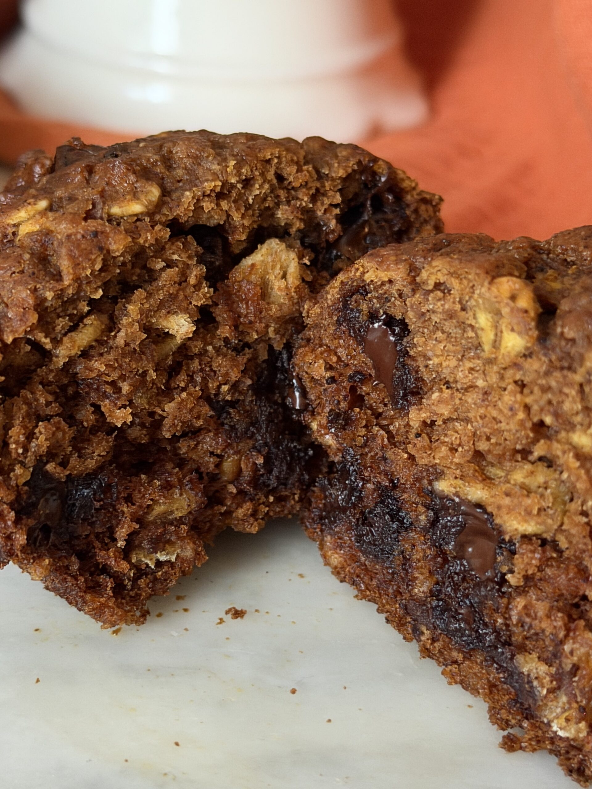 Moist Pumpkin Oat Muffins with Freshly Milled Flour