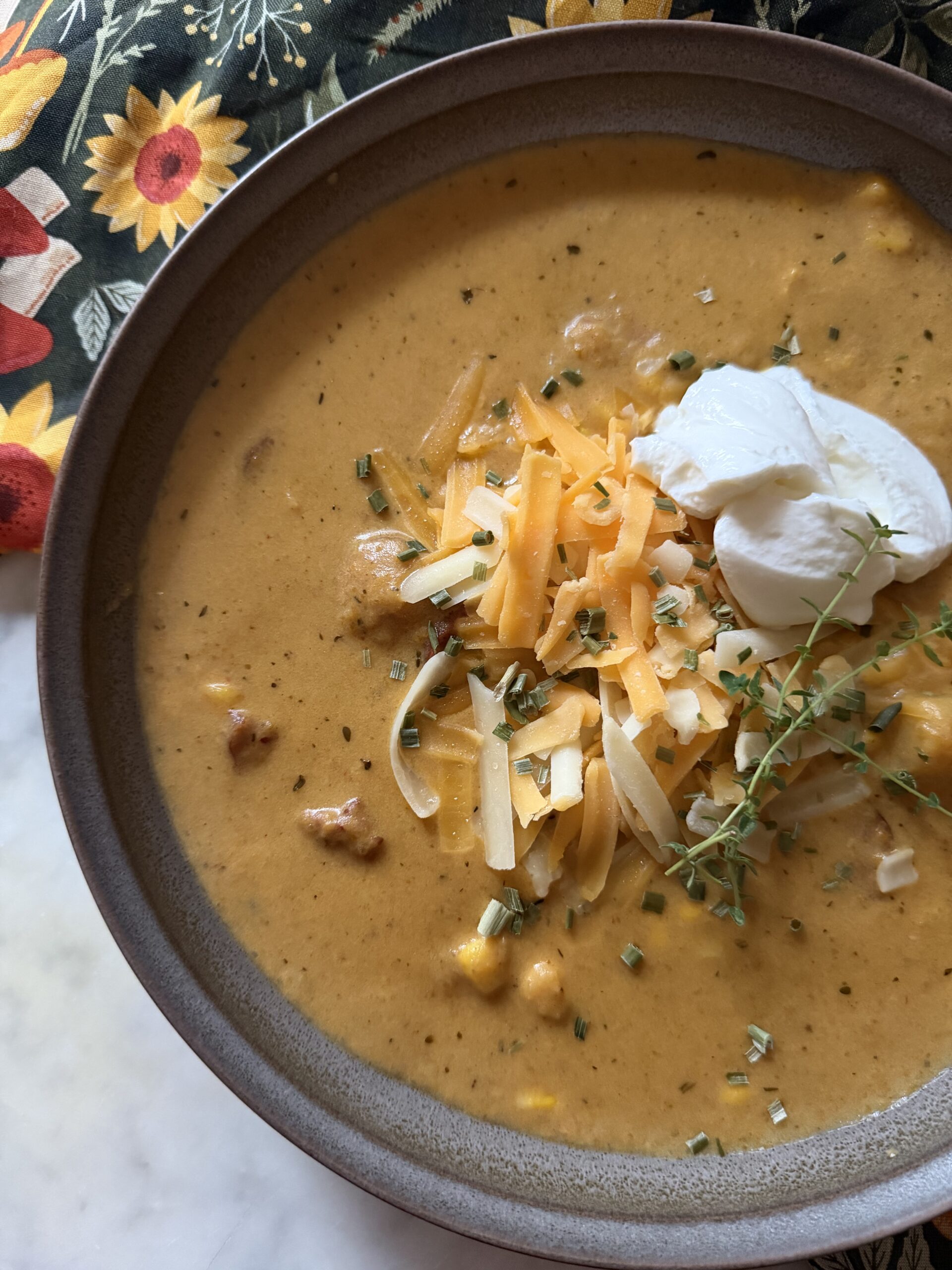Creamy and Cheesy Smoked Sausage Potato Soup
